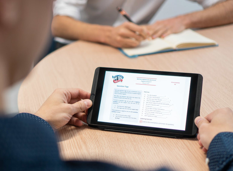 E-learning d'anglais avec British American Institute